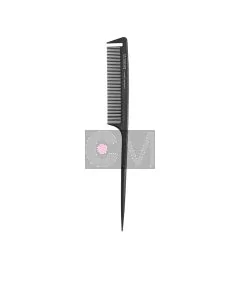 Lussoni Lift Tail Comb 216 - Peigne à Crêper de Précision avec Queue Métal 3 Dents