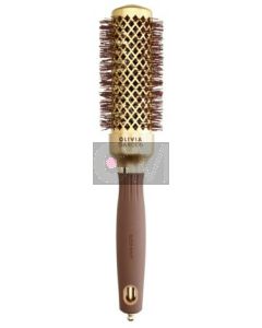 Olivia Garden Expert Blowout Shine 35/50 mm Or & Brun - Brosse Ronde Professionnelle