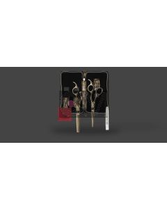 Olivia Garden SilkCut Ensemble de 2 Ciseaux Coiffure Noir/Or HS 5,75' et MS EUR RH