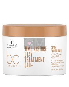 Schwarzkopf BC Time Restore Masque Argile Q10+ 500ml - Cheveux Matures