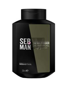 Sebastian Man The Multi-Tasker Hair Body & Beard 250ml - Nettoyant 3en1 Cheveux Barbe Corps