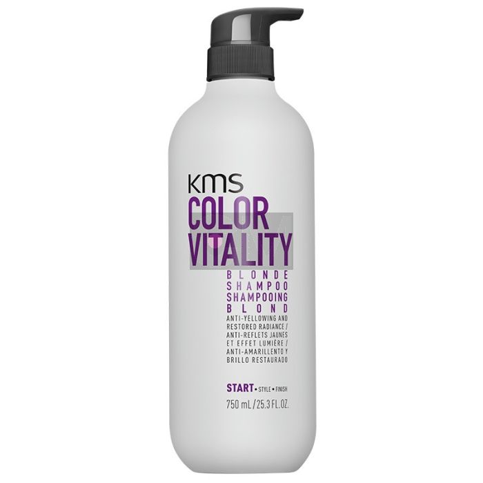 KMS Color Vitality Blonde Shampoo 750ml - Neutralise les Reflets Jaunes